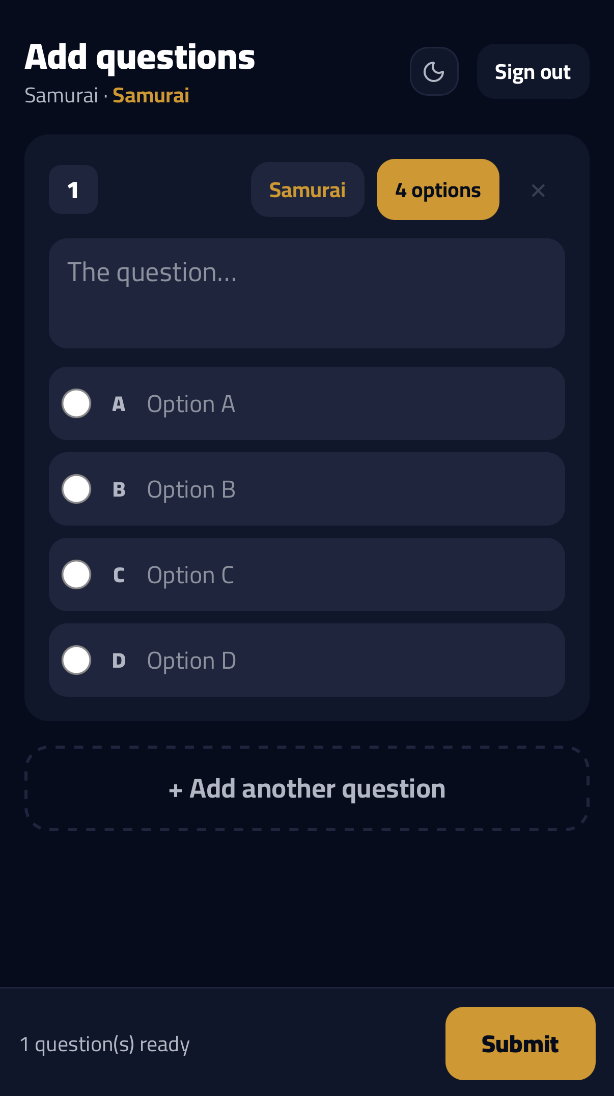 Add Question